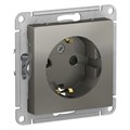 Розетка 1-м СП AtlasDesign 16А IP20 с заземл. защ. шторки механизм сталь SE ATN000945 1240500 - фото 16765931