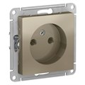 Розетка 1-м СП AtlasDesign 16А IP20 без заземл. без защ. шторок механизм шампань SE ATN000541 1240325 - фото 16765941