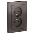 Розетка 2-м СП AtlasDesign 16А IP20 без заземл. в сборе мокко SE ATN000620 1240358 - фото 16765948