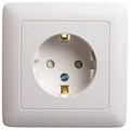 Розетка 1-м СП 1мод. Хит 16А IP20 250В с заземл. защ. шторки бел. SE RS16-136-B 458401 - фото 16766208