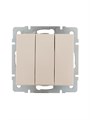 Выключатель 3-кл. СП Rain IP20 механизм крем. LEZARD 703-0388-109 450527 - фото 16766241