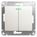 Выключатель 2-кл. СП Glossa 10А IP20 (сх. 5а) 10AX с подсветкой механизм перламутр. SE GSL000653 1180358 - фото 16766351