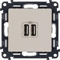 Розетка USB 2-м Valena Life 240В/5В 1500мА с лицев. панелью механизм сл. кость Leg 753512 414158 - фото 16766355