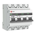Выключатель автоматический модульный 4п C 63А 4.5кА ВА 47-63 PROxima EKF mcb4763-4-63C-pro 305808 - фото 16766409