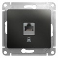 Розетка компьютерная 1-м Glossa RJ45 кат.5E механизм антрацит SE GSL000781K 400325 - фото 16766458