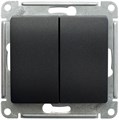Переключатель проходной 2-кл. СП Glossa 10А IP20 (сх. 6) 10AX механизм антрацит SE GSL000765 400322 - фото 16766460