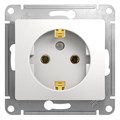 Розетка 1-м СП Glossa 16А IP20 с заземл. механизм бел. SE GSL000143 275153 - фото 16766636