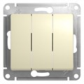 Выключатель 3-кл. СП Glossa 10А IP20 (сх. 1+1+1) 10AX механизм беж. SE GSL000231 275194 - фото 16766638
