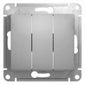 Выключатель 3-кл. СП Glossa 10А IP20 (сх. 1+1+1) 10AX механизм алюм. SE GSL000331 1063740 - фото 16766698
