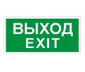 Пиктограмма "Выход/Exit" ПЭУ 011 242х50 PC-M (уп.2шт) СТ 2502000790 283240 - фото 16766720
