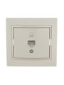 Розетка компьютерная 1-м СП Mira RJ45 крем./крем.. LEZARD 701-0303-139 203896 - фото 16767413