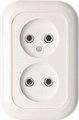 Розетка 2-м СП Валентина РС10-393 10А IP20 бел. Кунцево 5449 5862 - фото 16767485