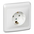 Розетка 1-м СП Этюд 16А IP20 250В с заземл. без защ. шторок бел. SE PC16-003B 87955 - фото 16767564