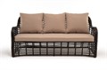 "Ницца" диван из искусственного ротанга трехместный, цвет бронзовый YH-C3230W Bronze - фото 16769685