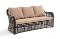"Ницца" диван из искусственного ротанга трехместный, цвет бронзовый YH-C3230W Bronze - фото 16769686