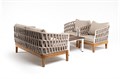 "Диего" лаунж-зона 4-местная плетеная из роупа со столиком "Канны" цвета "дуб", основание дуб, роуп бежевый DIES2C2TJ-4-OAK-SET biege - фото 16769730