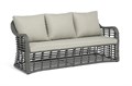 "Ницца" диван из искусственного ротанга трехместный, цвет серый YH-C3230W Grey - фото 16769949