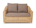 "Кон Панна" диван из искусственного ротанга двухместный, цвет соломенный YH-C2808W - фото 16769960