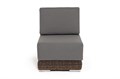 "Капри" модуль диванный прямой с подушками, цвет коричневый YH-C1855W brown - фото 16770099