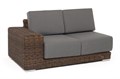"Капри" модуль диванный правый с подушками, цвет коричневый YH-C2875WY brown - фото 16770125