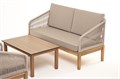 "Канны" лаунж-зона 4-местная из роупа со столиком "Канны" цвета "дуб", основание дуб, роуп бежевый KANS2C2TJ-4-SET biege - фото 16770178