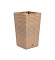 "Капучино" кашпо для цветов плетеное из искусственного ротанга, цвет соломенный YH-Y901W - фото 16770370