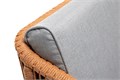 "Канны" кресло плетеное из роупа, каркас алюминий светло-серый (RAL7035) муар, роуп светло-серый круглый, ткань светло-серая KAN-A-001 RAL7035 Mua mel-orange(H-gray) - фото 16771189