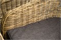 "Равенна" плетеное кресло из искусственного ротанга, цвет соломенный с серой подушкой YH-C1103W - фото 16771304