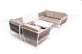 "Касабланка" лаунж-зона плетеная из роупа 4-местная, цвет серо-коричневый KASS2C2T-4-SET biege - фото 16771447