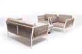 "Касабланка" лаунж-зона плетеная из роупа 4-местная, цвет серо-коричневый KASS2C2T-4-SET biege - фото 16771448