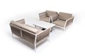 "Касабланка" лаунж-зона плетеная из роупа 4-местная, цвет серо-коричневый KASS2C2T-4-SET biege - фото 16771449