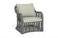 "Ницца" кресло из искусственного ротанга, цвет серый YH-C1230W Grey - фото 16771609