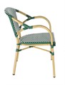 "Кабри" плетеный стул из искусственного ротанга, цвет зеленый ZF2100C green - фото 16771720