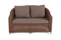 "Кон Панна" диван из искусственного ротанга двухместный, цвет коричневый YH-C2808W brown - фото 16772012
