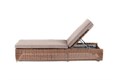 "Рим" шезлонг с подушкой, цвет коричневый YH-L1032W-1 brown - фото 16772404