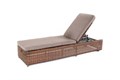 "Рим" шезлонг с подушкой, цвет коричневый YH-L1032W-1 brown - фото 16772406