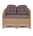 "Равенна" диван двухместный плетенный из ротанга, цвет соломенный YH-C2104W - фото 16772417
