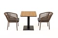 "Каффе" обеденная группа на 2 персоны, цвет "дуб" KC2T-3-SET2 multicolor-2 - фото 16772442