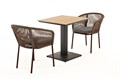 "Каффе" обеденная группа на 2 персоны, цвет "дуб" KC2T-3-SET2 multicolor-2 - фото 16772443