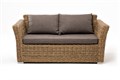 "Капучино" диван из искусственного ротанга (гиацинт) двухместный, цвет соломенный YH-C2130W-3 TW - фото 16772638