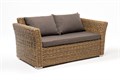"Капучино" диван из искусственного ротанга (гиацинт) двухместный, цвет соломенный YH-C2130W-3 TW - фото 16772639