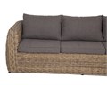 "Кальяри" диван из искусственного ротанга (гиацинт) трехместный, цвет соломенный YH-C3663W TW - фото 16773005