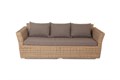 "Капучино" диван из искусственного ротанга трехместный, цвет соломенный YH-C3130W-3 - фото 16773465