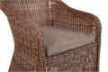 "Равенна" плетеное кресло из искусственного ротанга, цвет коричневый с серой подушкой YH-C1103W brown1 - фото 16773934
