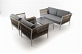 "Касабланка" лаунж-зона плетеная из роупа 4-местная, цвет серый KASS2C2T-4-SET gray - фото 16774020