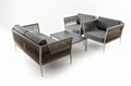 "Касабланка" лаунж-зона плетеная из роупа 4-местная, цвет серый KASS2C2T-4-SET gray - фото 16774022