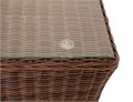 "Капучино" журнальный столик из искусственного ротанга, цвет коричневый YH-S4133W brown - фото 16774305