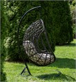 "Венеция" подвесное кресло-кокон из искусственного ротанга, цвет бронзовый с бежевой подушкой YH-L23703W Bronze - фото 16774681