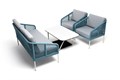 "Канны" лаунж-зона 4-местная из роупа со столом "Глория" (молочный), каркас алюминиевый светло-серый, роуп бирюзовый KANS2C2TJ-4-RC658-SET blue - фото 16774879
