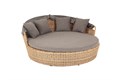 "Стильяно" плетеная кровать круглая, цвет соломенный YH-L618W - фото 16775022